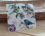 Garden Aviary No. 001 | Decorative Cocktail Napkin with Vintage Songbirds & Lilies for Decoupage & Paper Crafts