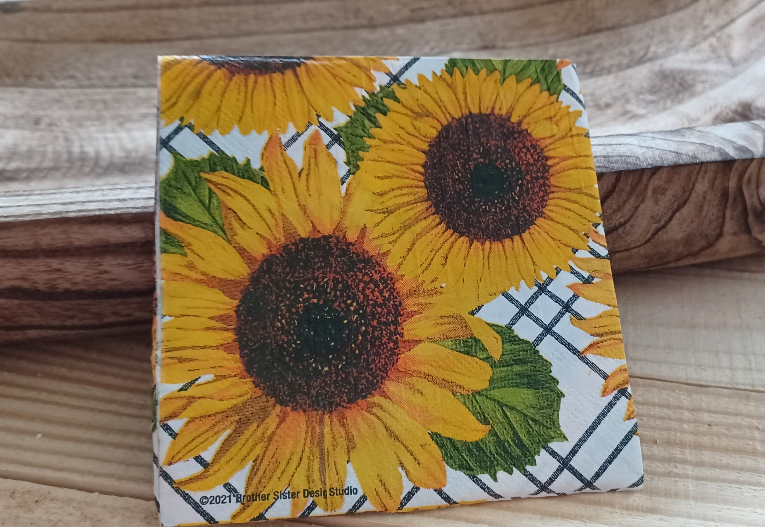 🌻 Summer Sunshine No. 001 | Decorative Sunflower Cocktail Napkin for Decoupage & Paper Crafts