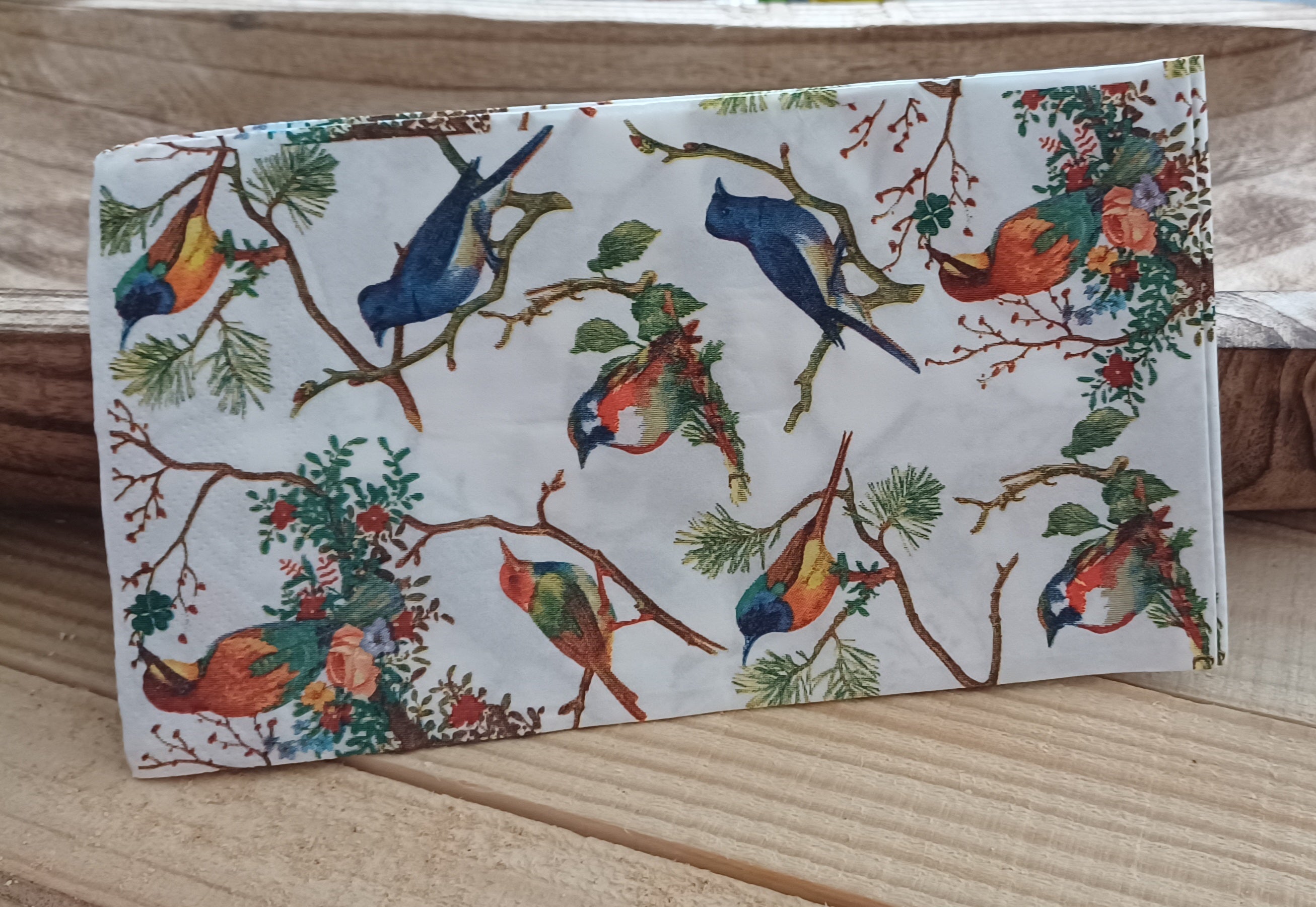 Garden Birds 002 Buffet & Vanity Napkins | Vintage Woodland Songbirds