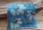 Blue Mason Jar Daisies | Wildflower Walk No. 001 | Decorative Luncheon Napkin