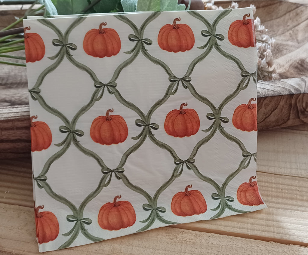 Autumn Harvest No. 001 | Vintage Pumpkin Decorative Luncheon Napkin for Decoupage