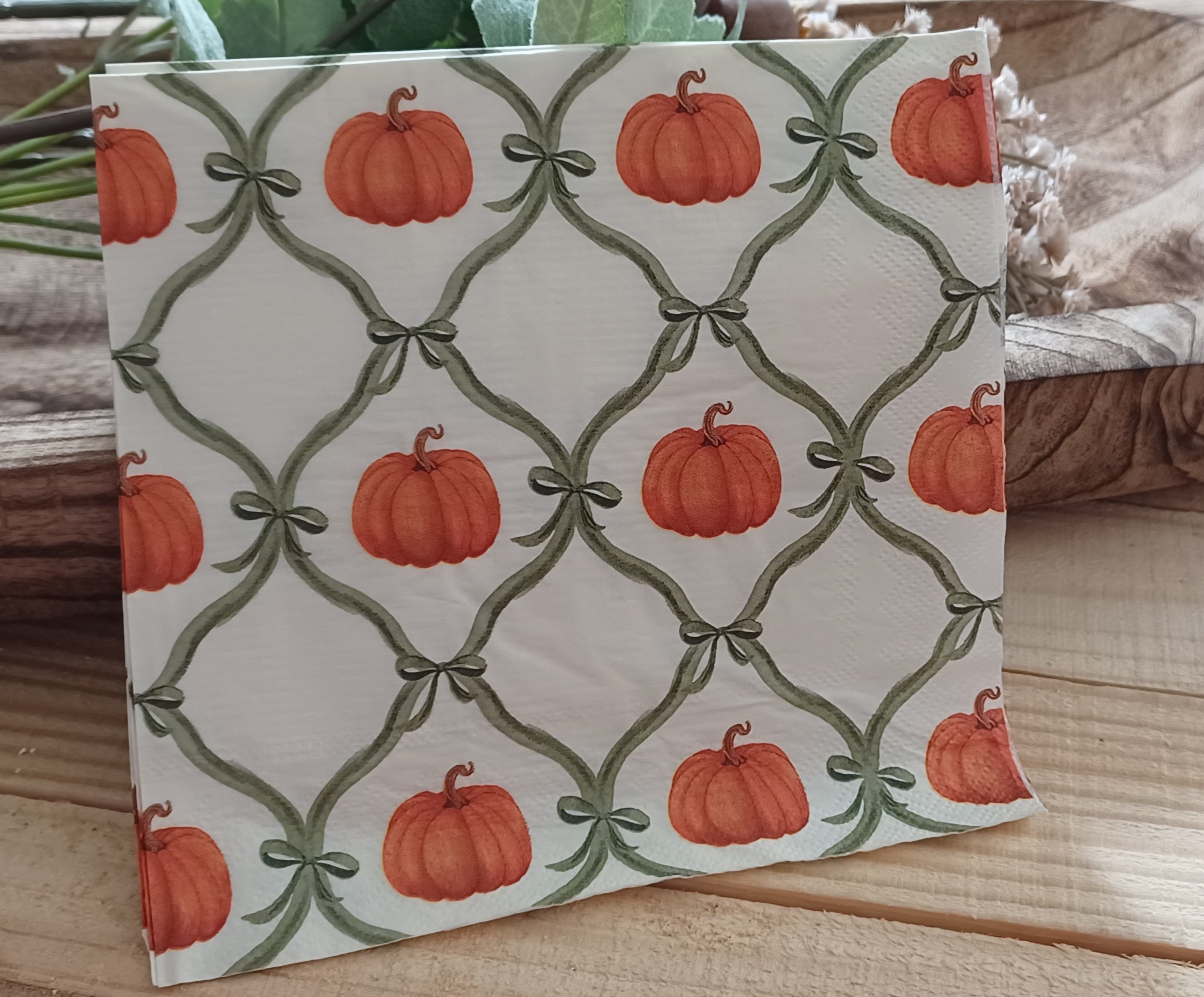 Autumn Harvest No. 001 | Vintage Pumpkin Decorative Luncheon Napkin for Decoupage