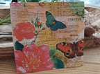 Among the Roses | Butterfly Meadow No. 001 | Vintage Butterfly & Rose Decorative Luncheon Napkin