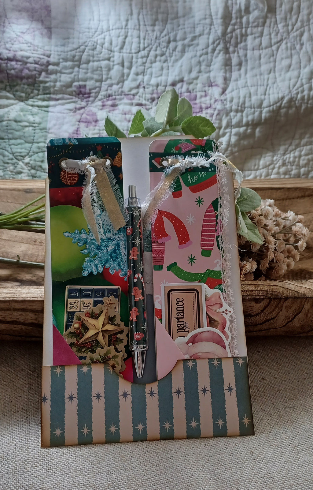 Christmas Glow: Sugarplum Christmas No. 001 — Mini Journal & Ephemera Kit