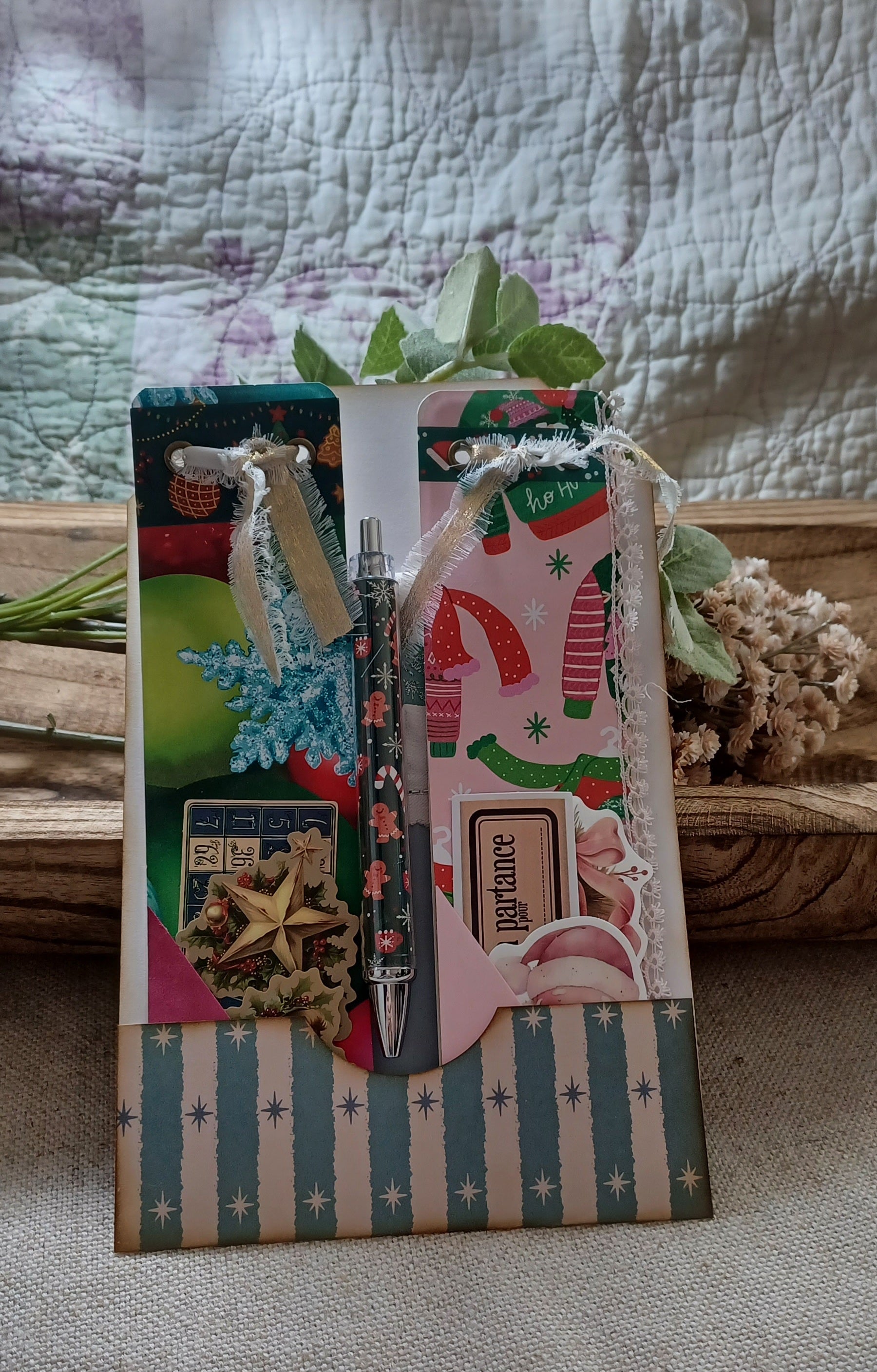 Christmas Glow: Sugarplum Christmas No. 001 — Mini Journal & Ephemera Kit