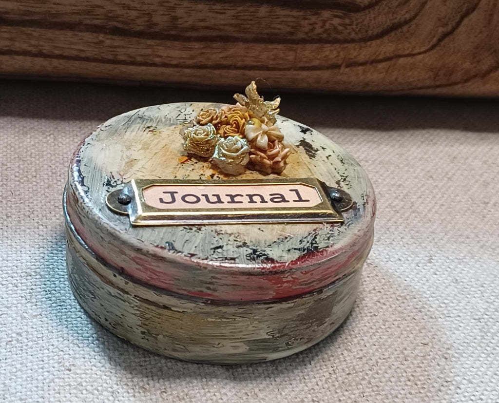 Nature Collected — Original Watercolor Art Journal in an Altered Tin
