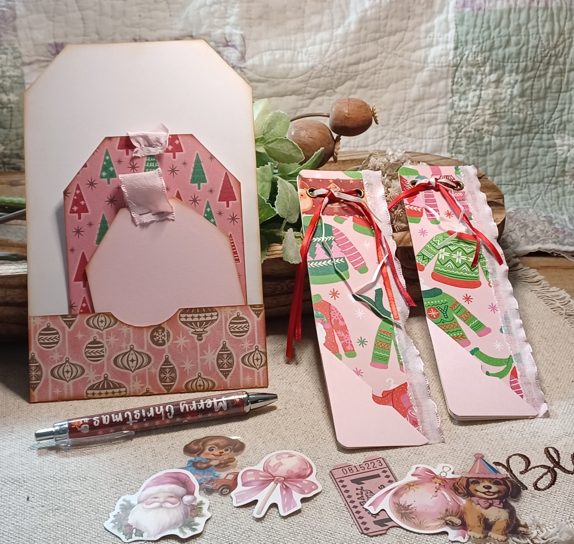 Christmas Glow: Sugarplum Christmas No. 002 — Mini Journal & Ephemera Kit