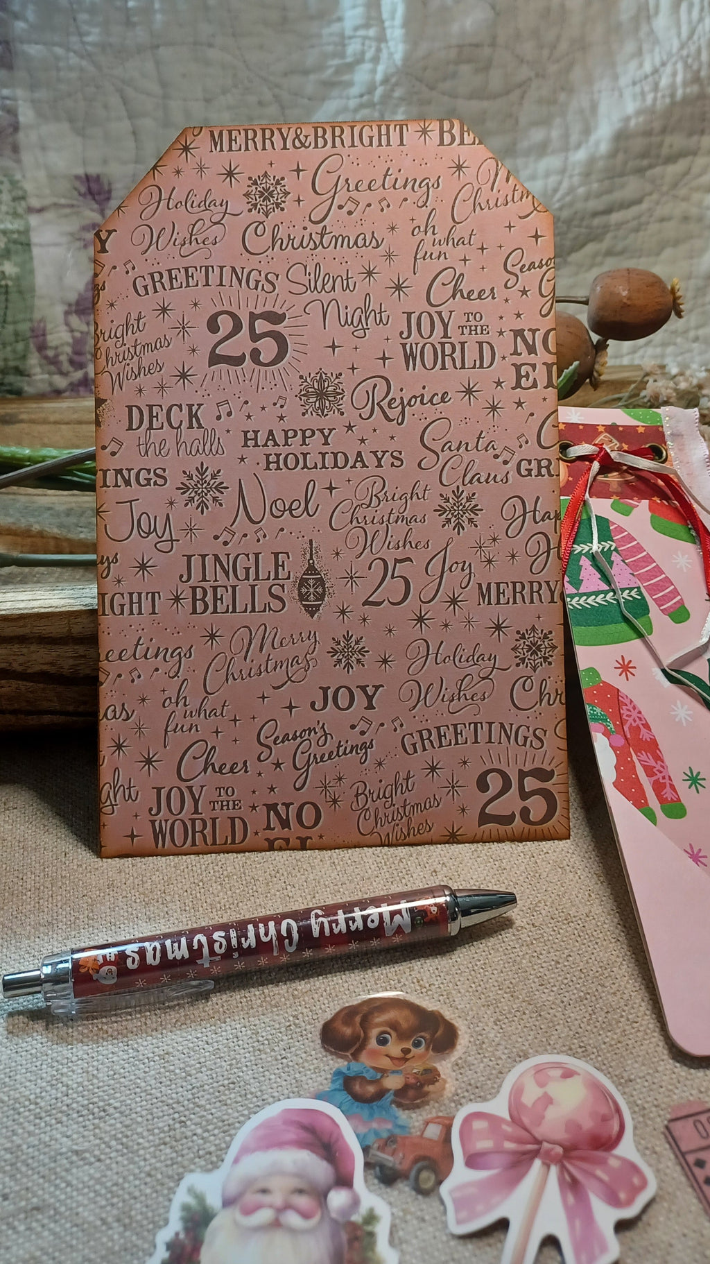 Christmas Glow: Sugarplum Christmas No. 002 — Mini Journal & Ephemera Kit