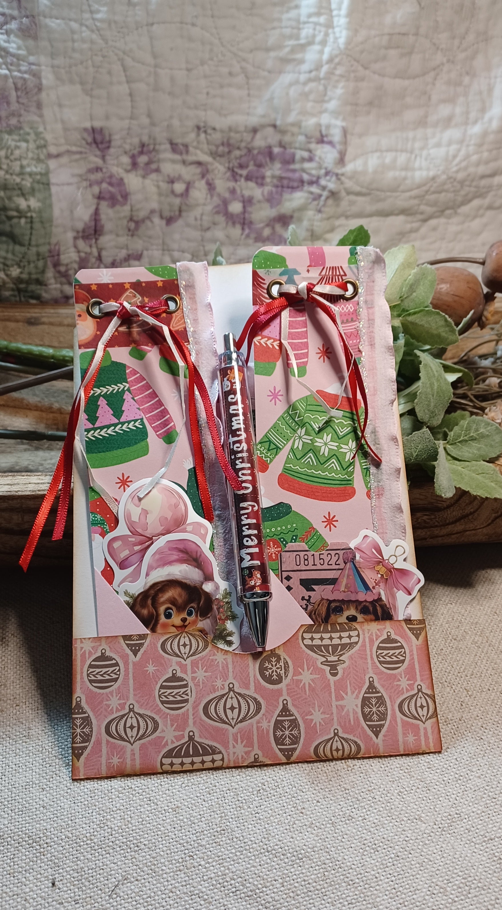 Christmas Glow: Sugarplum Christmas No. 002 — Mini Journal & Ephemera Kit