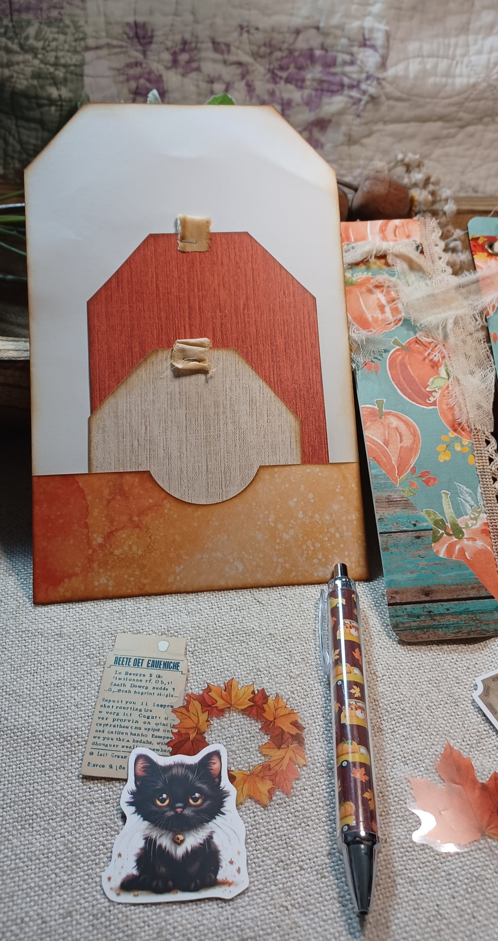Autumn Treasures No. 001 — Mini Journal & Ephemera Kit