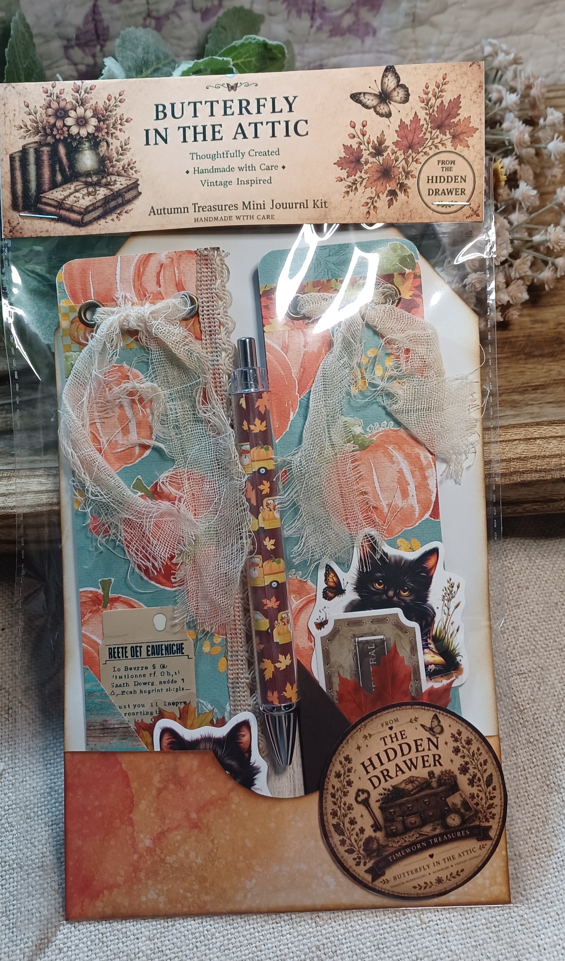 Autumn Treasures No. 001 — Mini Journal & Ephemera Kit