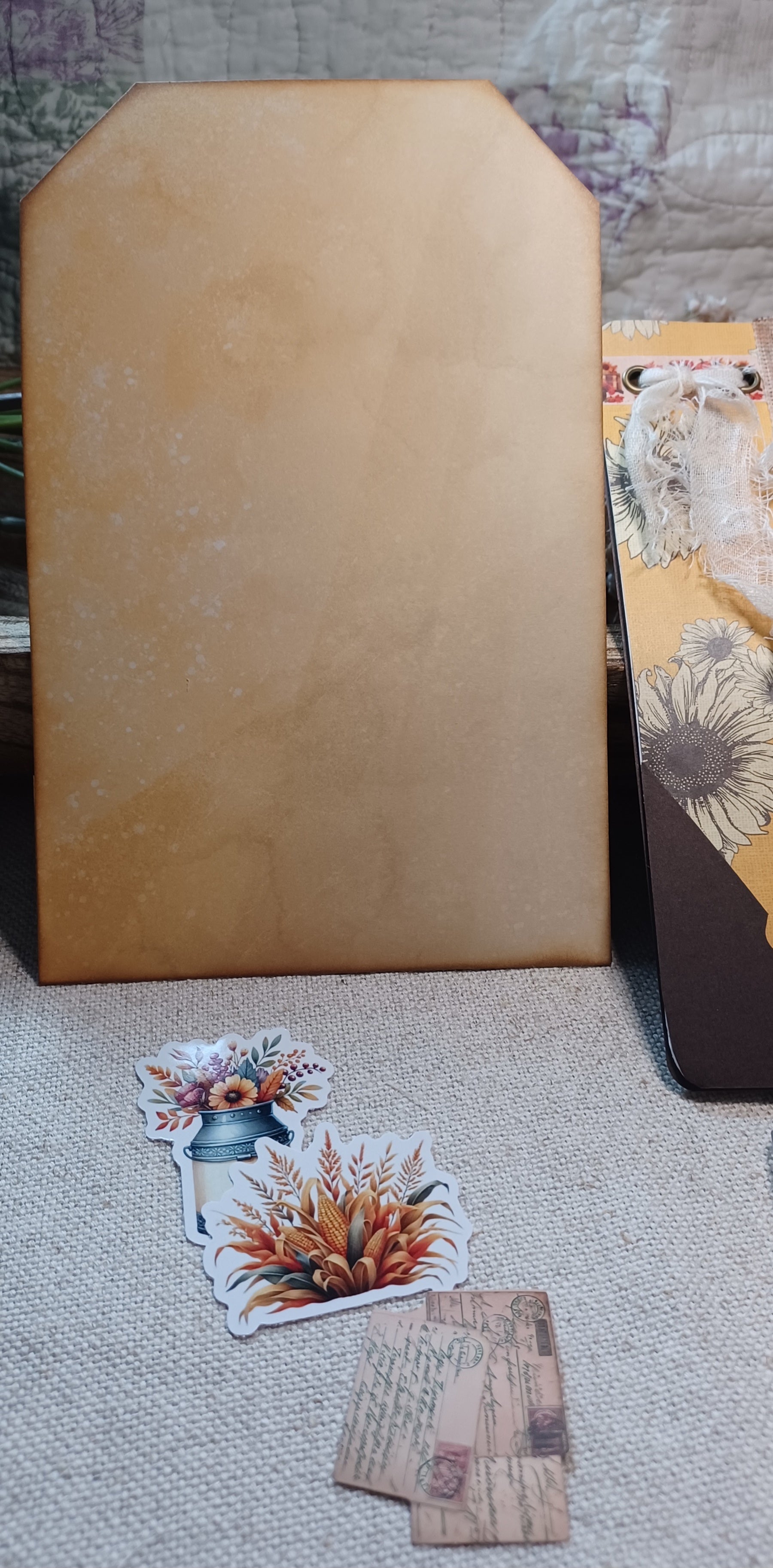 Autumn Treasures: Sunflower Days No. 001 — Mini Journal & Ephemera Kit