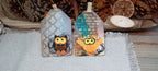 Grungy Halloween Owl Tags — Rust & Ruin | Set of 2