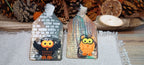 Grungy Halloween Owl Tags — Faded Ledger | Set of 2