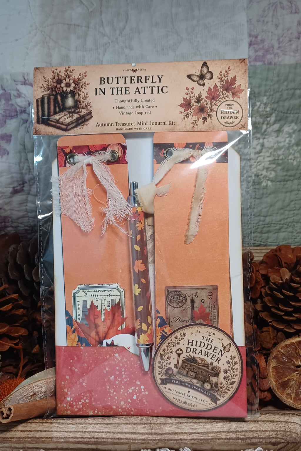 Autumn Treasures: October Wanderings — Mini Journal & Ephemera Kit