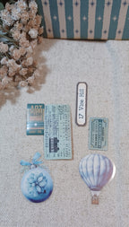 Christmas Glow: Icy Blue Old Fashioned Christmas - Mini Journal & Ephemera Kit