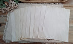 Pack of 10 naturally hand-dyed coffee paper sheets from Wander Through the Paper Garden