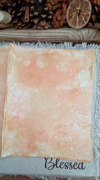 Orange and Mustard bubble art paper featuring warm peach, golden yellow, and naturally formed bubble markings