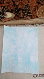 Light Blue Bubble-Blown Art Paper – 5 Hand-Patterned Sheets, 8.5 × 11