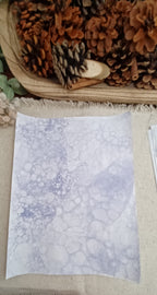 Handmade Purple bubble-blown paper with varied bubble sizes, soft purple coloring, and organic pattern placement