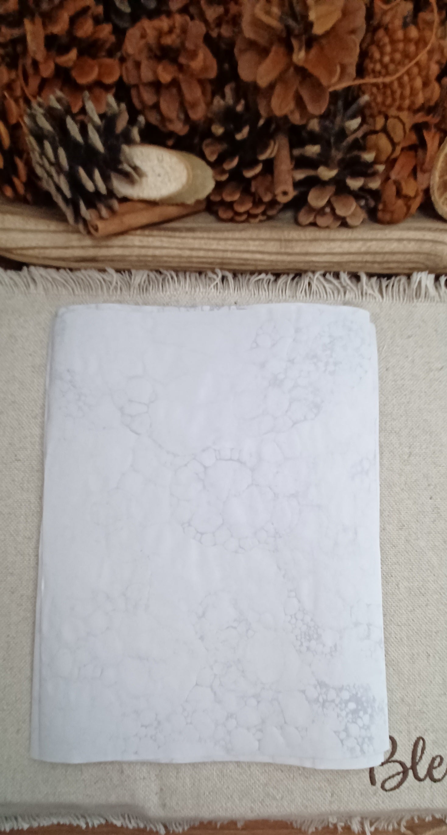 Lightly patterned Purple bubble-blown paper showing subtle color and delicate handmade bubble impressions