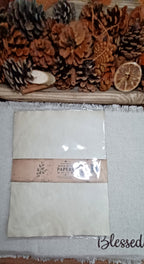 Pack of 10 naturally hand-dyed tea paper sheets by Butterfly in the Attic
