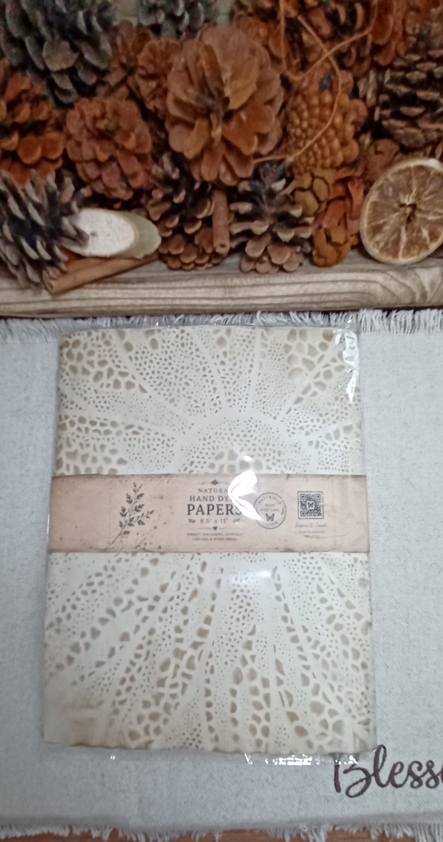 Assorted 8.5 by 11 inch naturally hand-dyed coffee paper sheets