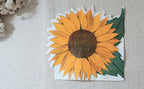 Wander Through the Paper Garden | Golden Sunflower Die-Cut Decorative Paper Napkin