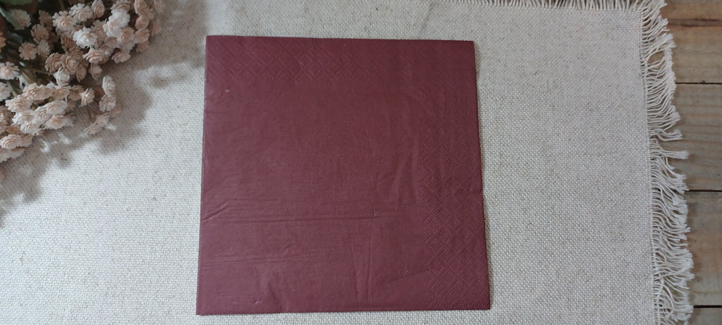 Dusty mauve solid color luncheon decoupage napkin