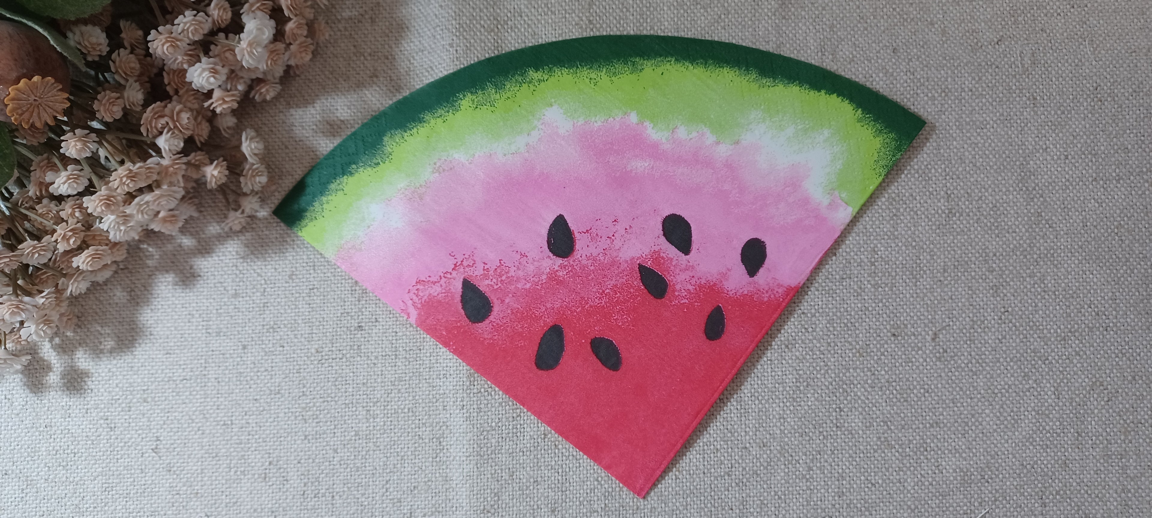 Wander Through the Paper Garden | Watermelon Slice Shaped Decorative Paper Napkin