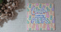 Chillin’ with my PEEPS Easter paper napkin with pastel pink, purple and aqua bunny shapes on a cream background.