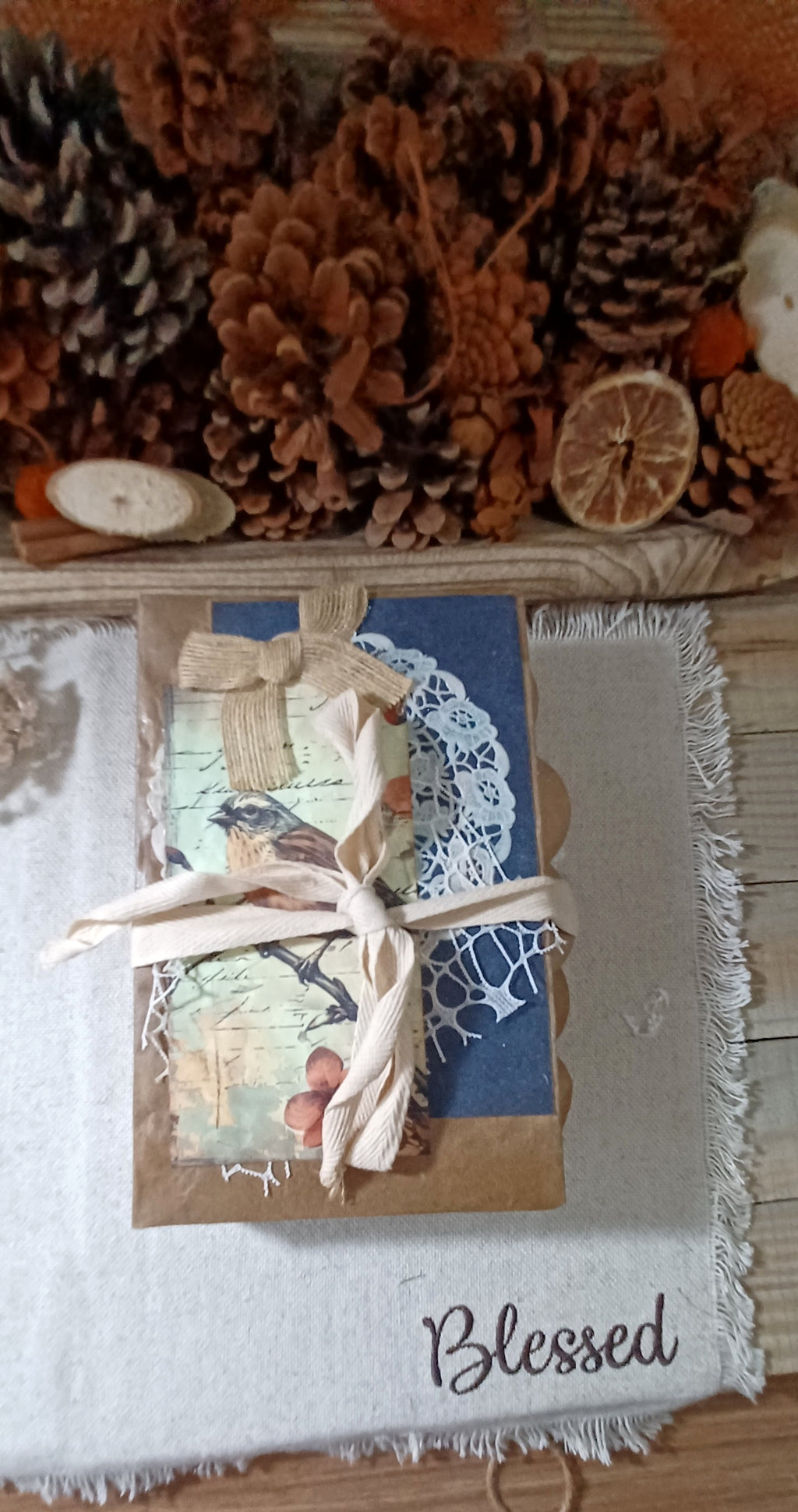 Wings in the Weathered Woods – Handmade Bird Junk Journal | Eco Printed, Rust Printed & Naturally Dyed Papers