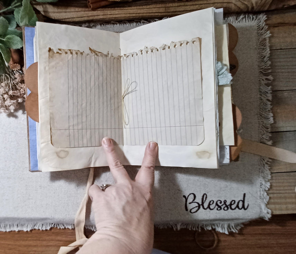 Wings in the Weathered Woods – Handmade Bird Junk Journal | Eco Printed, Rust Printed & Naturally Dyed Papers