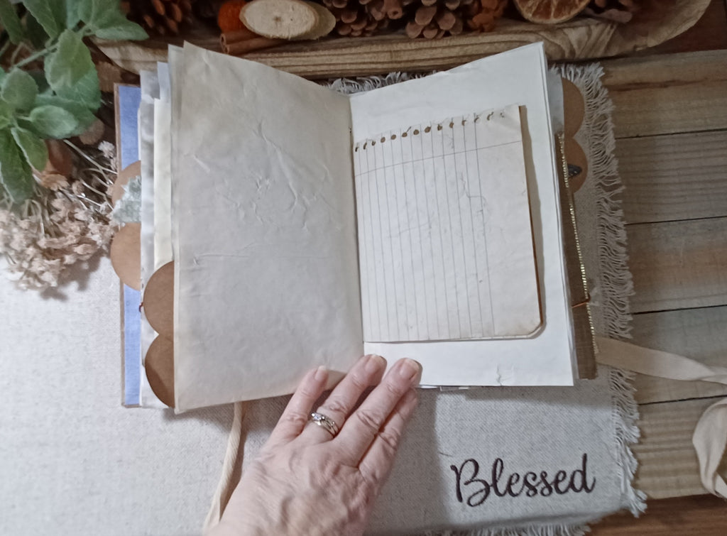 Wings in the Weathered Woods – Handmade Bird Junk Journal | Eco Printed, Rust Printed & Naturally Dyed Papers