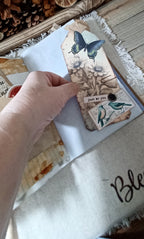 Wings in the Weathered Woods – Handmade Bird Junk Journal | Eco Printed, Rust Printed & Naturally Dyed Papers