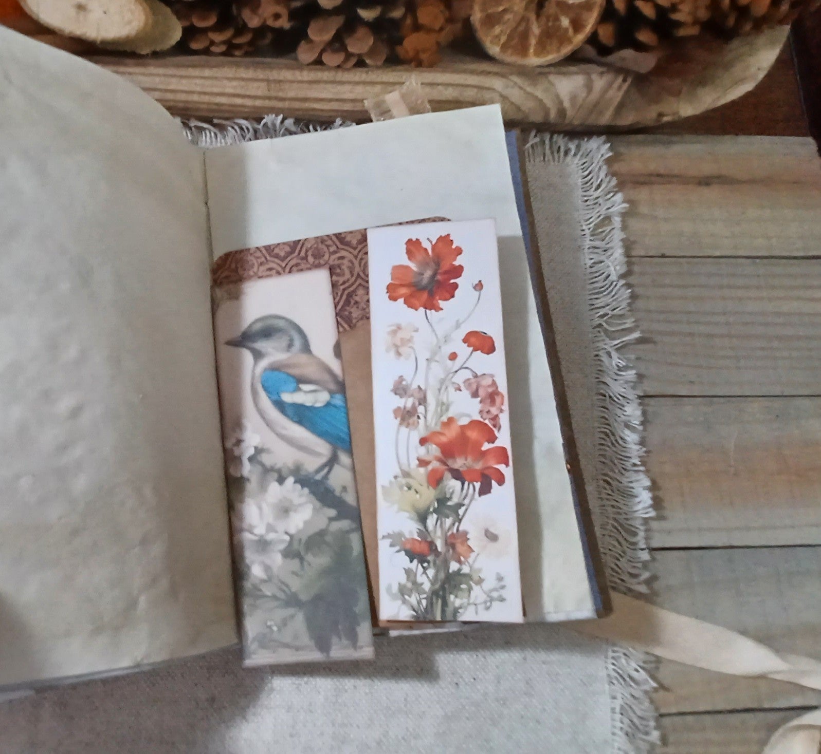 Wings in the Weathered Woods – Handmade Bird Junk Journal | Eco Printed, Rust Printed & Naturally Dyed Papers