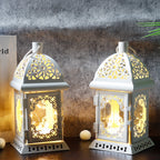 Vintage-Style Metal Lanterns with LED Fairy Lights – Set of 2