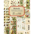 Cover of vintage-inspired Butterfly Ephemera Collection paperback cut-out book featuring butterfly illustrations and coordinating paper designs