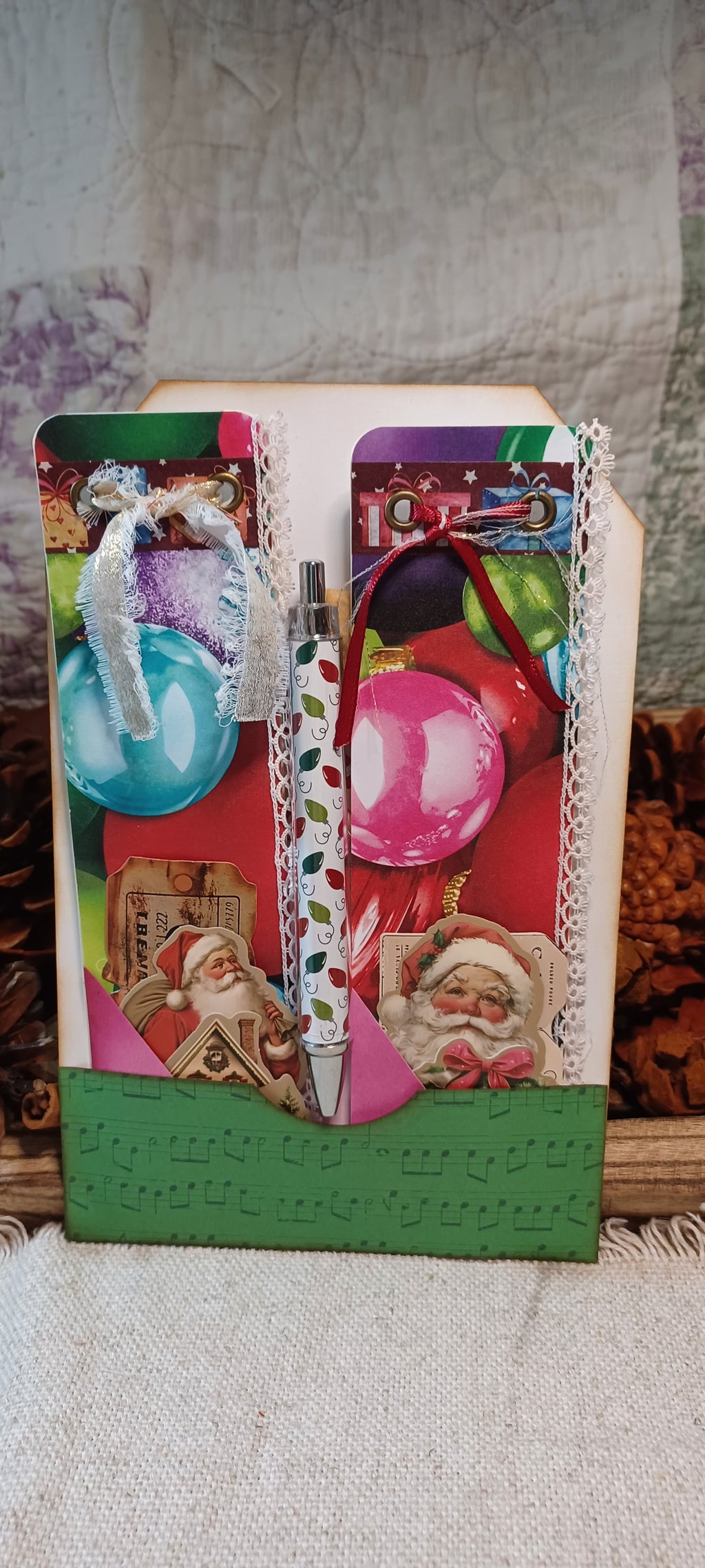 Christmas Glow Merry & Bright mini journal writing set by Butterfly in the Attic