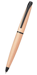 Cross ATX brushed rose gold ballpoint pen with black clip and trim