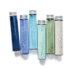 1. Four individual Sea & Sky earth pigment vials in shades of blue and green