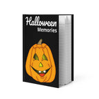 Halloween Memories hardcover journal with original smiling jack-o’-lantern artwork on a black cover.
