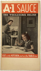 Full front cover of the 1941 A-1 Sauce advertising and recipe booklet