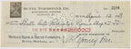 Additional antique Butte Tombstone Company checks displayed together for comparison