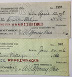Additional antique Butte Tombstone Company checks displayed together for comparison