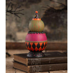Rear view of Jackie Green-O-Ween showing the hand-painted details on the back of the figurine.