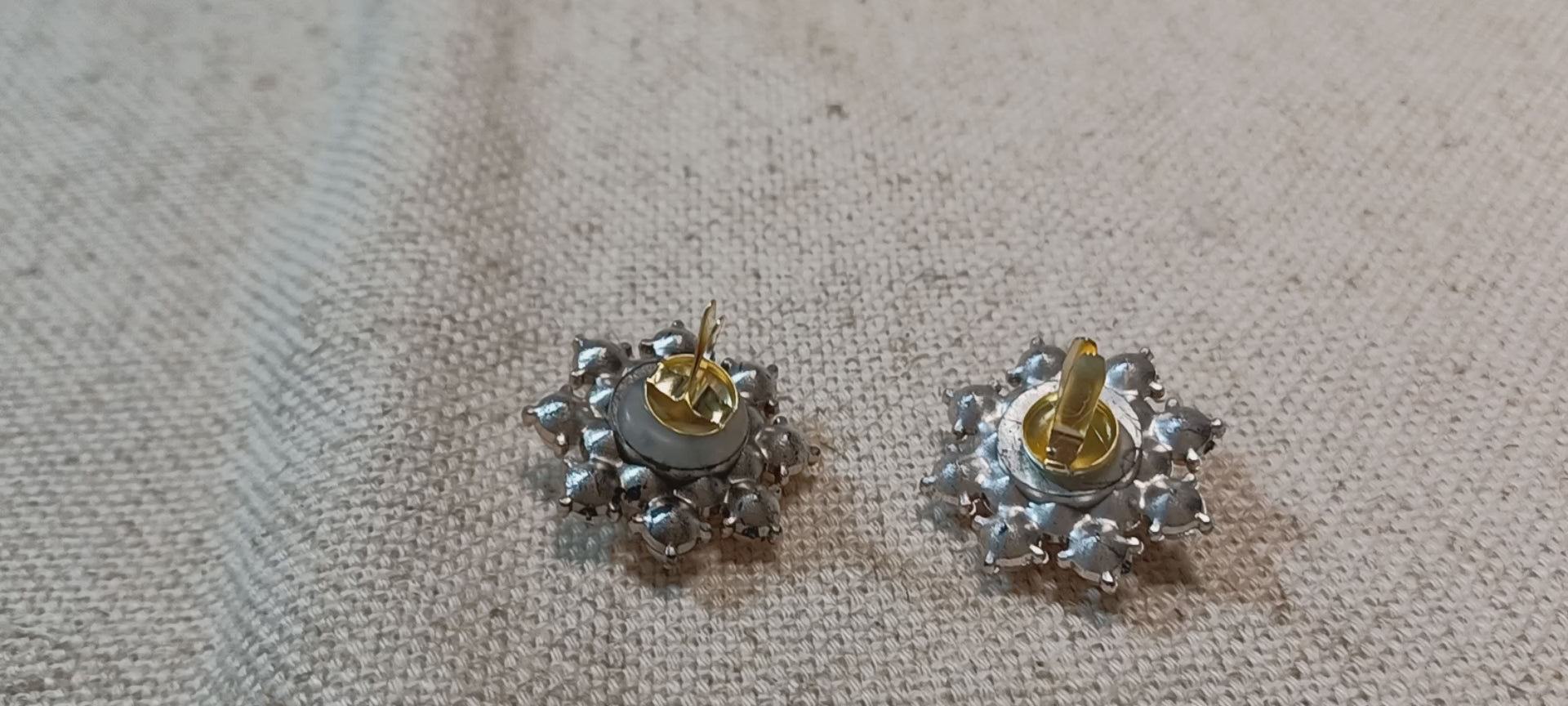 Handcrafted pearl and rhinestone vintage-style decorative paper fasteners by Butterfly in the Attic