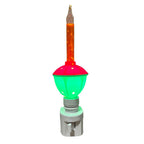 Vintage-inspired Christmas bubble light night light with colorful red and green base